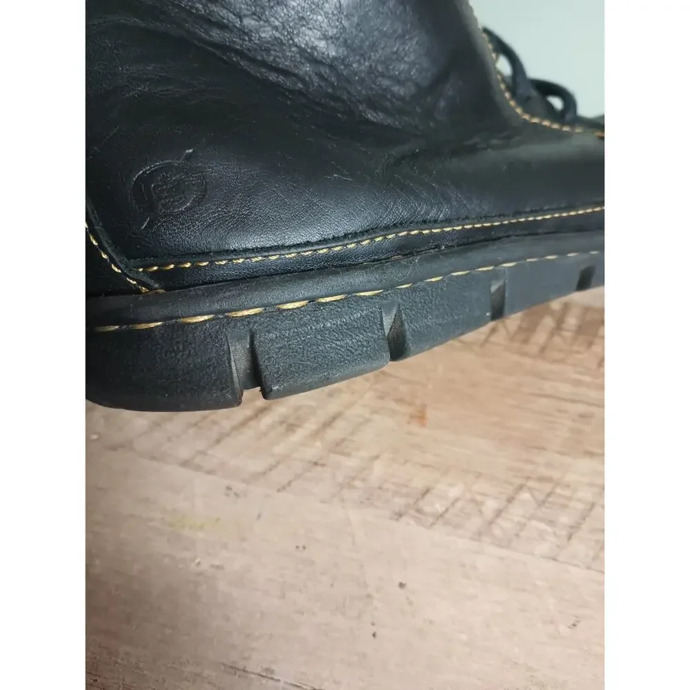 Born Mens Harrison Leather Chukka Boots 9.5M Black Lace Up Gorp Rustic Heritage